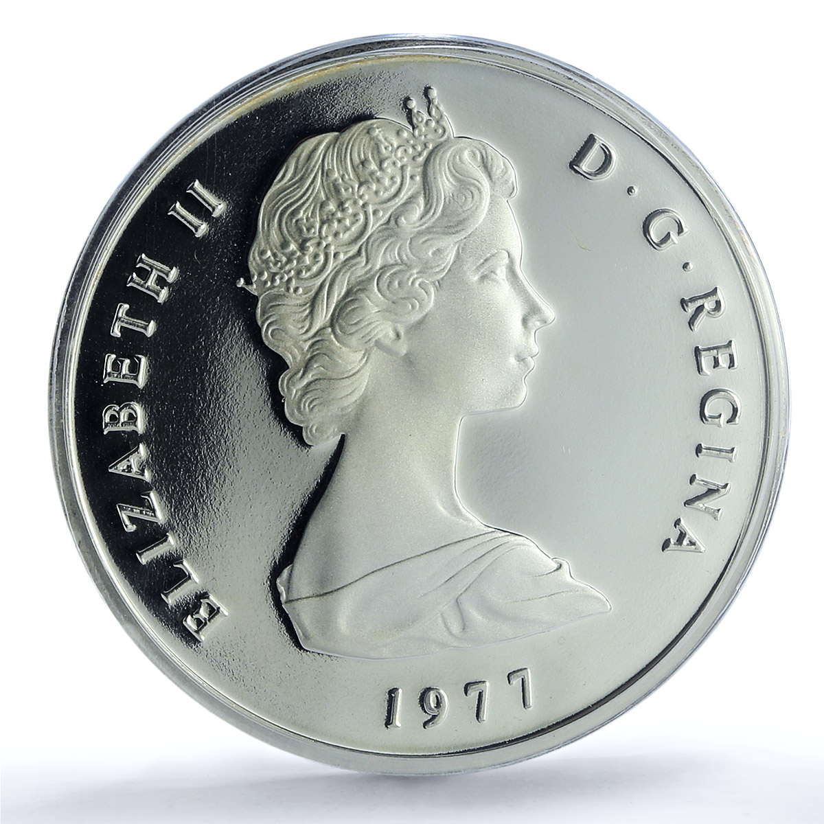 Turks and Caicos Islands 20 crowns George III PR68 PCGS silver coin 1977 Turks and Caicos Islands 20 crowns George III PR68 PCGS silver coin 1977