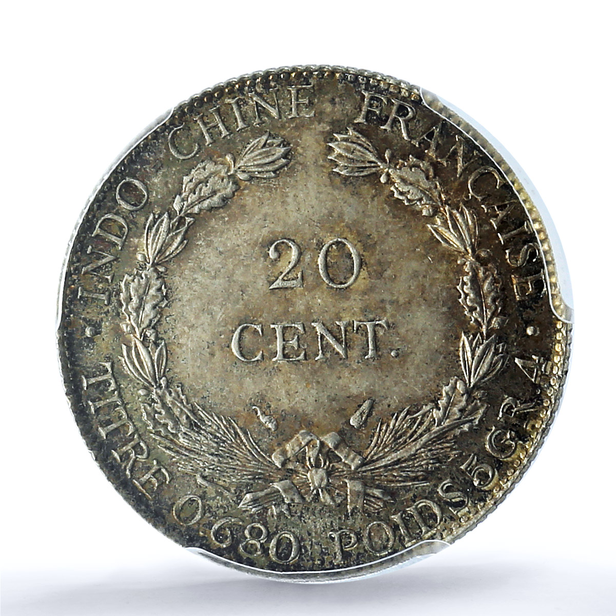 France French Indochina 20 cents Liberty Seated KM-17.2 MS65 PCGS Ag coin 1937 France French Indochina 20 cents Liberty Seated KM-17.2 MS65 PCGS Ag coin 1937