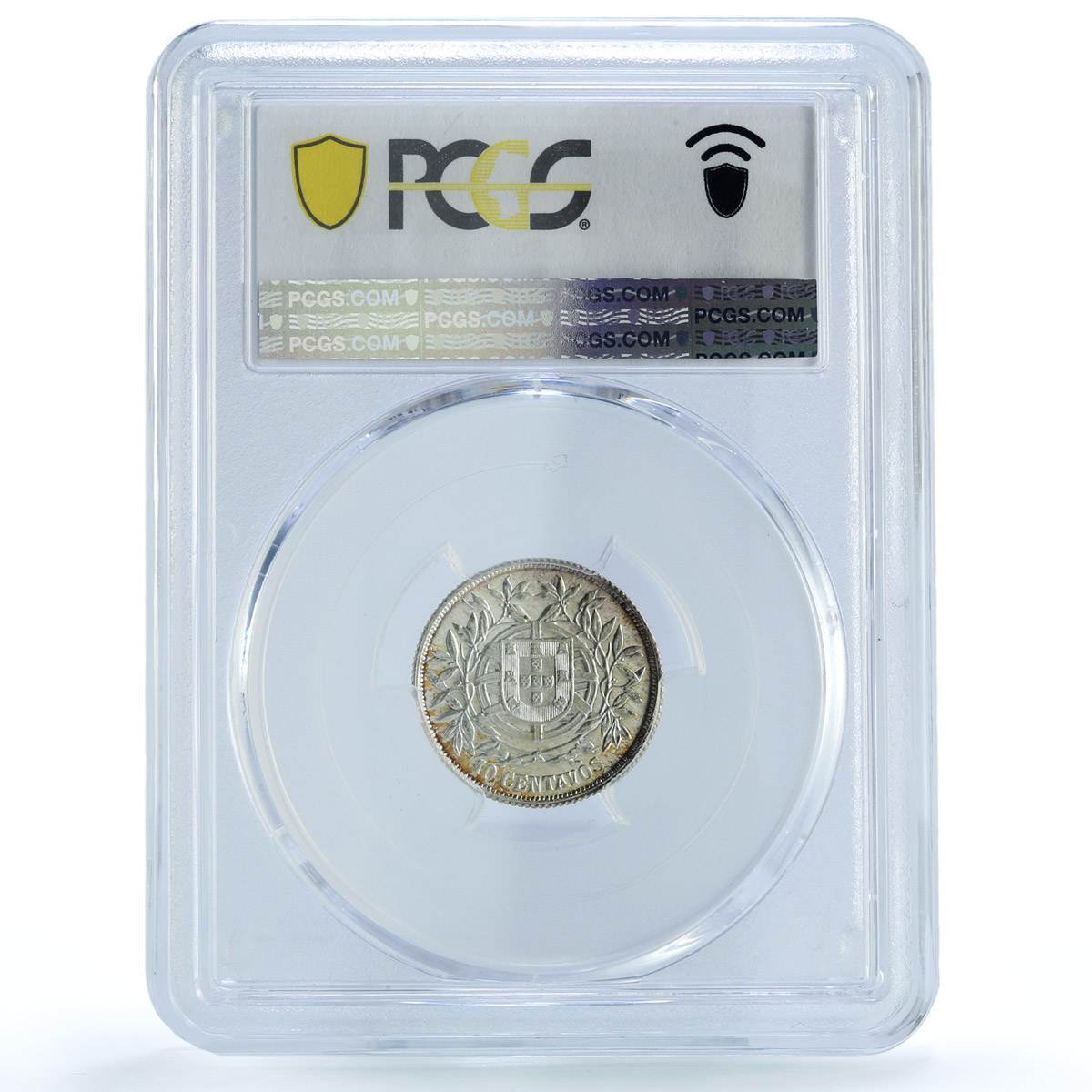 Portugal 10 centavos Regular Coinage Liberty Head KM-563 MS63 PCGS Ag coin 1915 Portugal 10 centavos Regular Coinage Liberty Head KM-563 MS63 PCGS Ag coin 1915