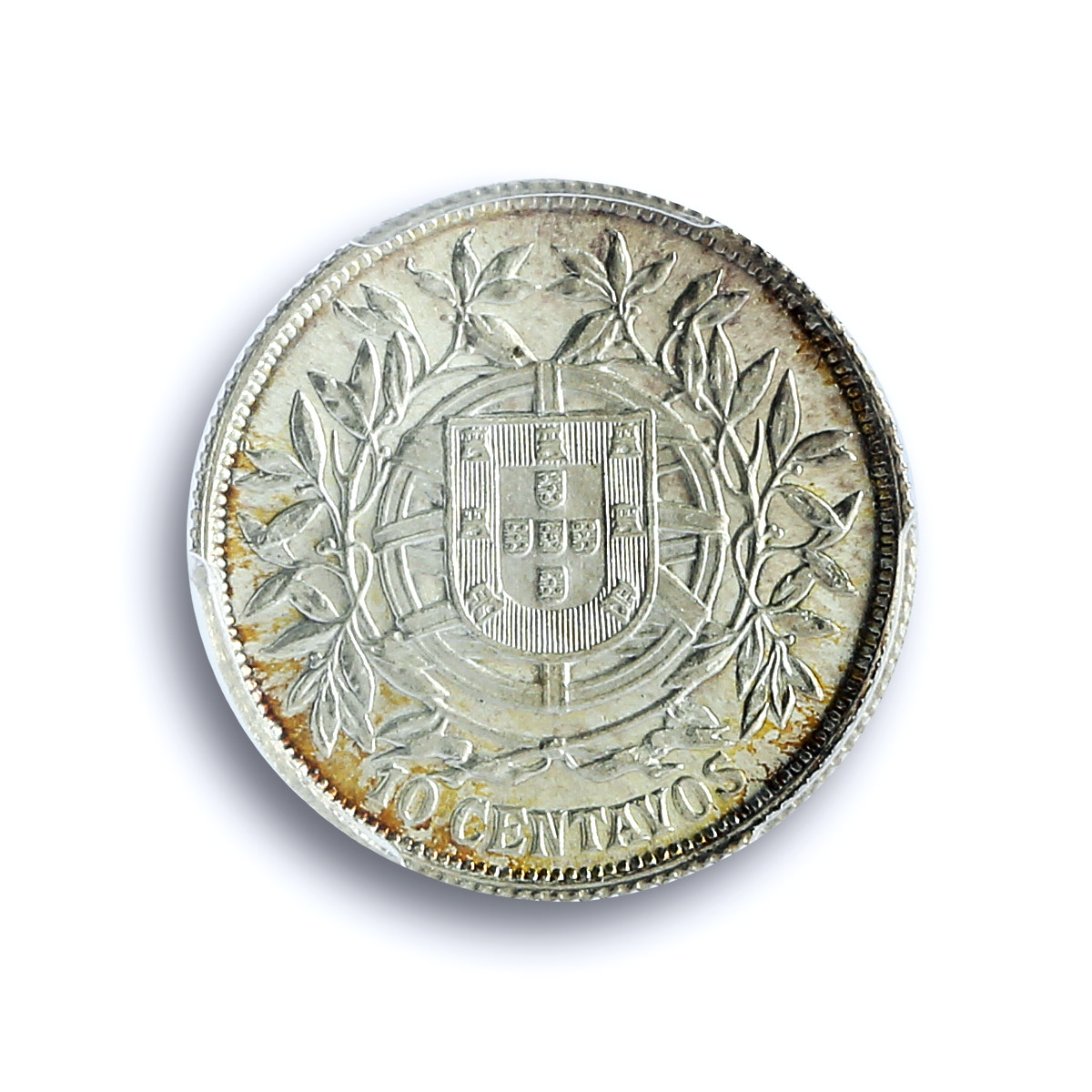Portugal 10 centavos Regular Coinage Liberty Head KM-563 MS63 PCGS Ag coin 1915 Portugal 10 centavos Regular Coinage Liberty Head KM-563 MS63 PCGS Ag coin 1915