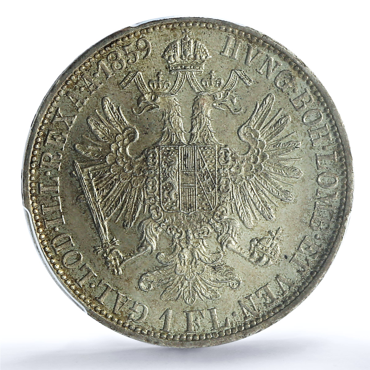 Austria 1 florin Franz Joseph I Coinage KM-2219 MS63 PCGS silver coin 1859 A Austria 1 florin Franz Joseph I Coinage KM-2219 MS63 PCGS silver coin 1859 A