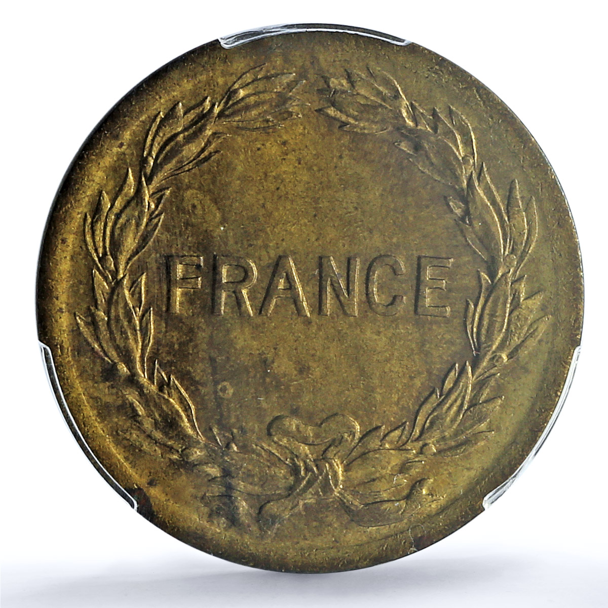 France 2 francs State Coinage Coat of Arms KM-905 MS64 PCGS brass coin 1944 France 2 francs State Coinage Coat of Arms KM-905 MS64 PCGS brass coin 1944