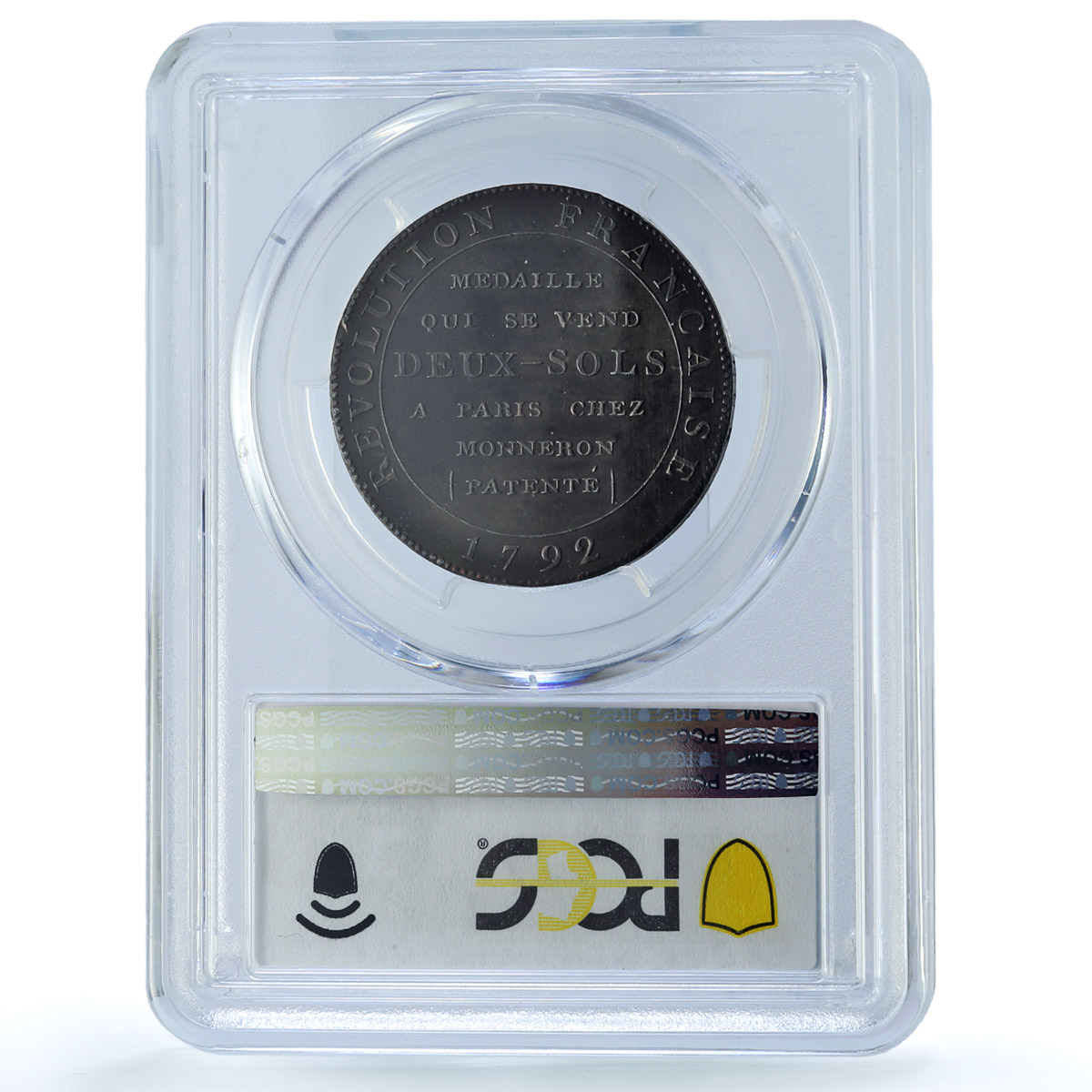 France 2 sols Monneron Freres w/o Parentheses MAZ-157 SP55 PCGS bronze coin 1792 France 2 sols Monneron Freres w/o Parentheses MAZ-157 SP55 PCGS bronze coin 1792