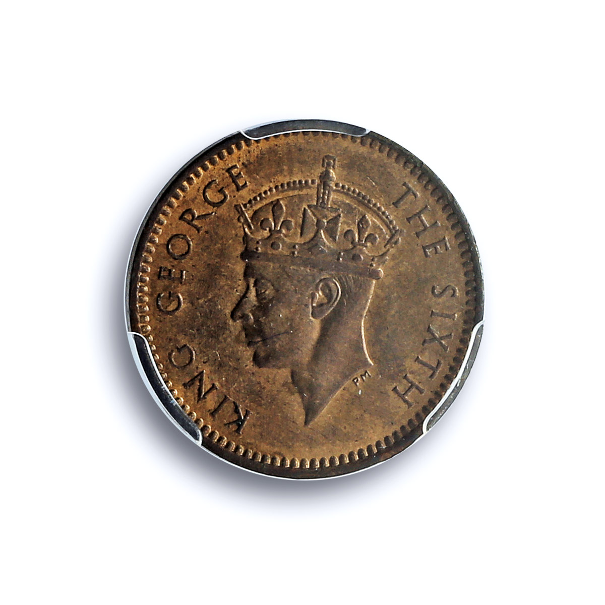 Mauritius 1 cent Colonial Coinage George VI KM-25 MS64 BN PCGS bronze coin 1949 Mauritius 1 cent Colonial Coinage George VI KM-25 MS64 BN PCGS bronze coin 1949