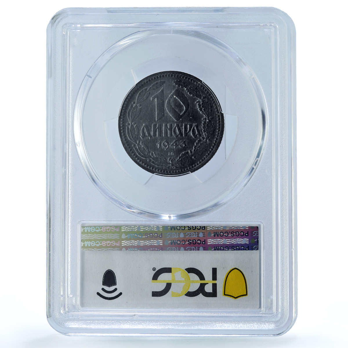 Serbia 10 dinara Regular Coinage German Occupation KM-33 MS62 PCGS coin 1943 Serbia 10 dinara Regular Coinage German Occupation KM-33 MS62 PCGS coin 1943
