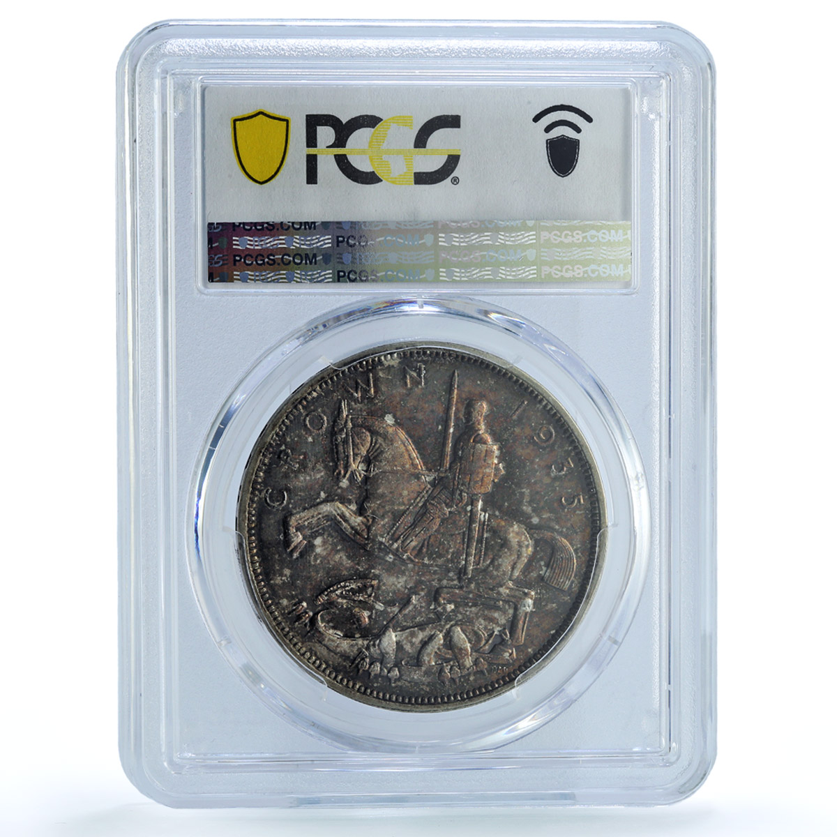 Great Britain 1 crown George V Saint George KM-842 MS63 PCGS silver coin 1935 Great Britain 1 crown George V Saint George KM-842 MS63 PCGS silver coin 1935
