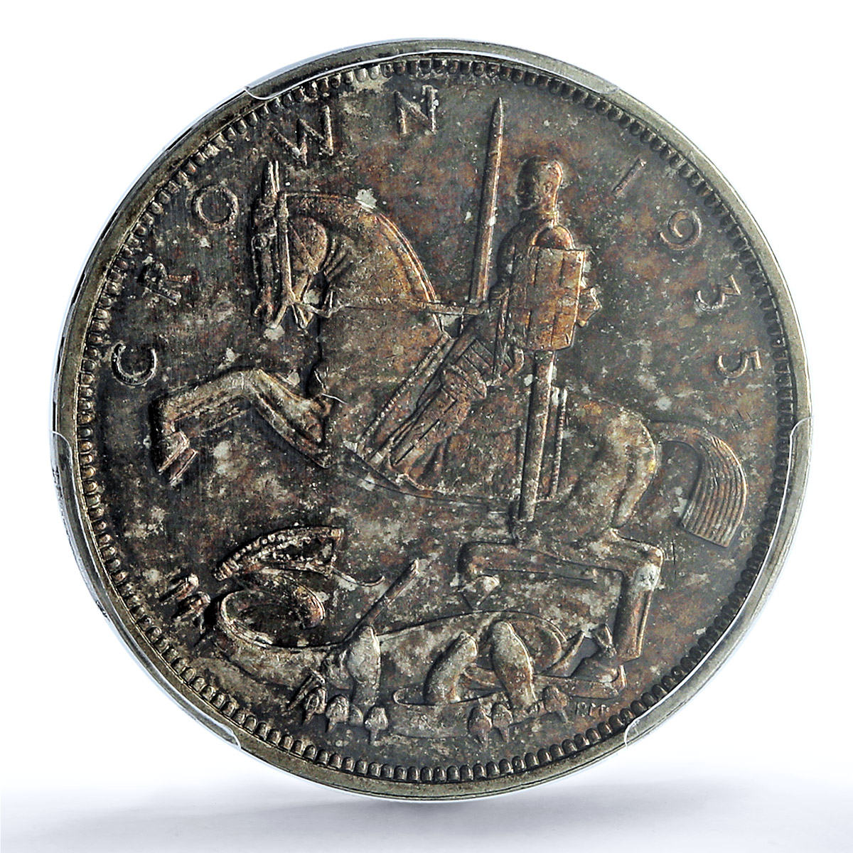 Great Britain 1 crown George V Saint George KM-842 MS63 PCGS silver coin 1935 Great Britain 1 crown George V Saint George KM-842 MS63 PCGS silver coin 1935