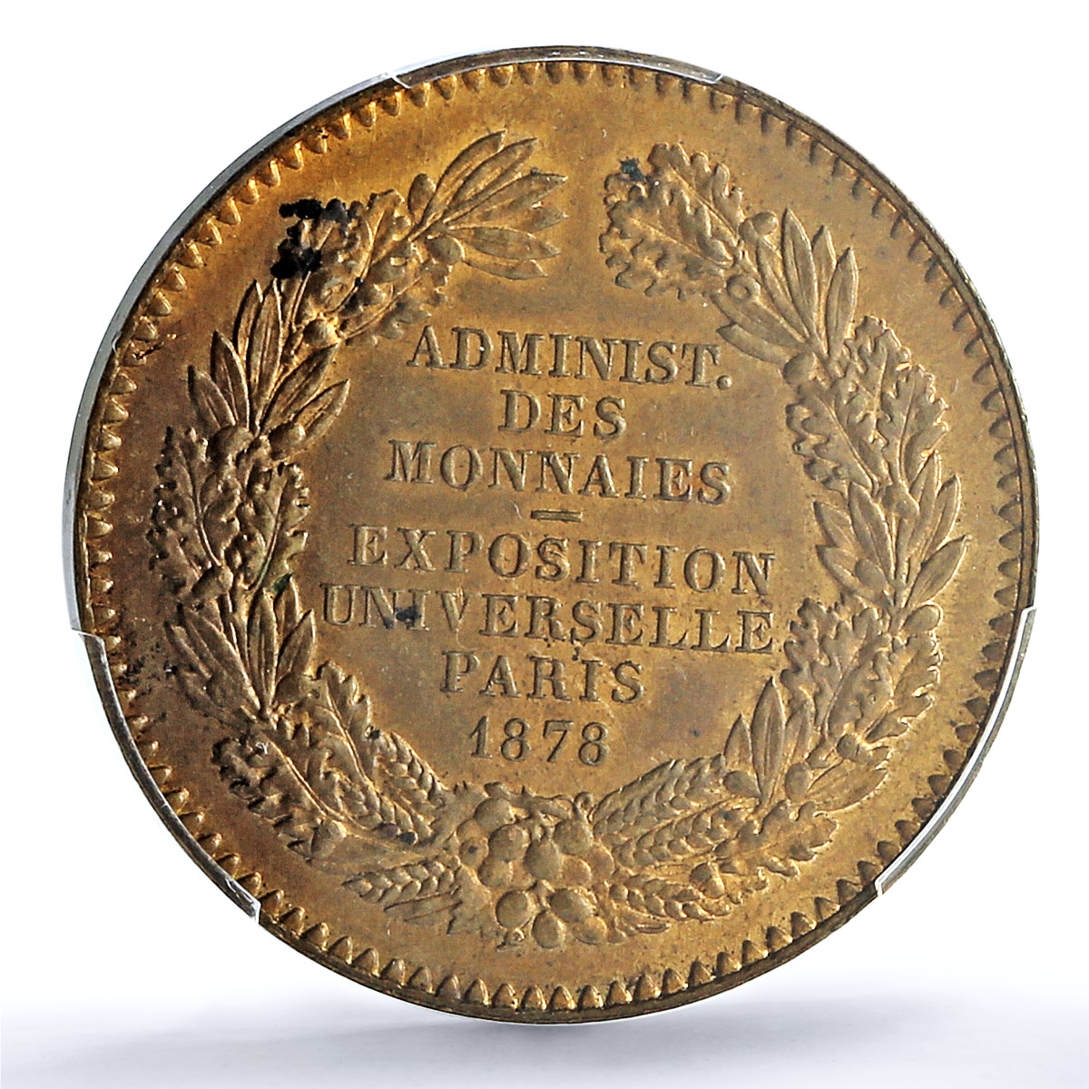 France Exposition Universelle World EXPO MS63 PCGS bronze token medal coin 1878 France Exposition Universelle World EXPO MS63 PCGS bronze token medal coin 1878