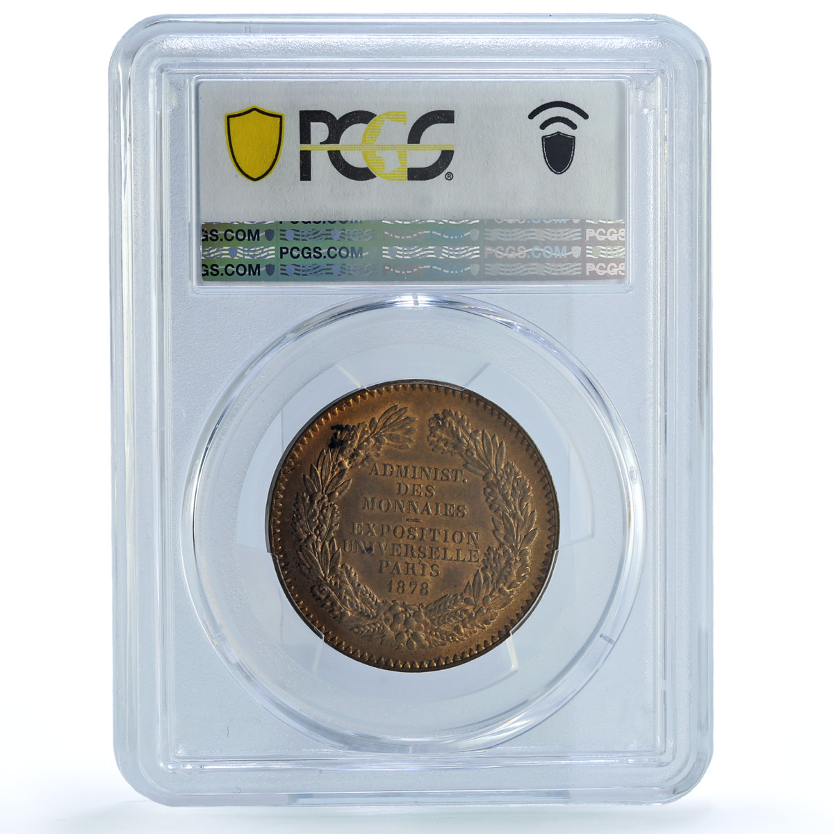 France Exposition Universelle World EXPO MS63 PCGS bronze token medal coin 1878 France Exposition Universelle World EXPO MS63 PCGS bronze token medal coin 1878