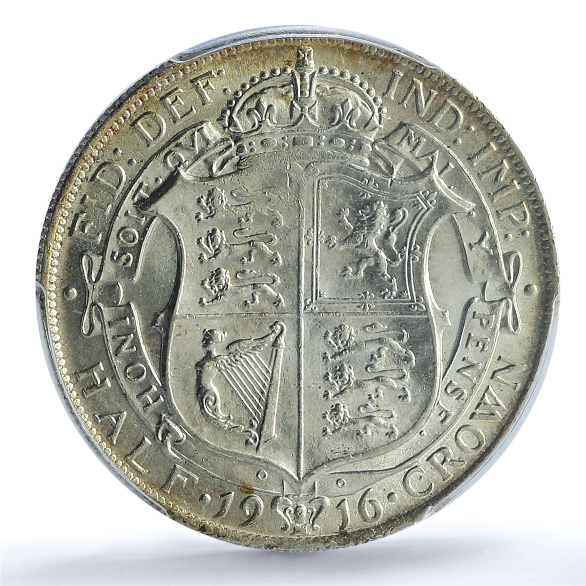Great Britain 1/2 crown George V Coinage KM-818.1 AU58 PCGS silver coin 1916 Great Britain 1/2 crown George V Coinage KM-818.1 AU58 PCGS silver coin 1916