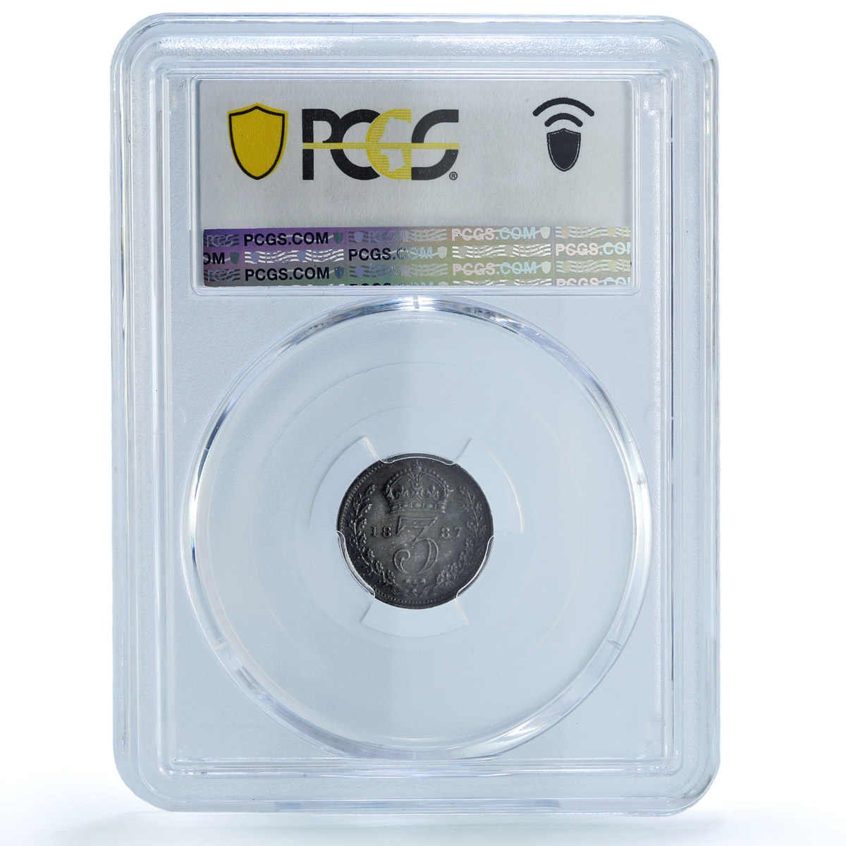 Great Britain 3 pence Regular Coinage Queen Victoria MS63 PCGS silver coin 1887