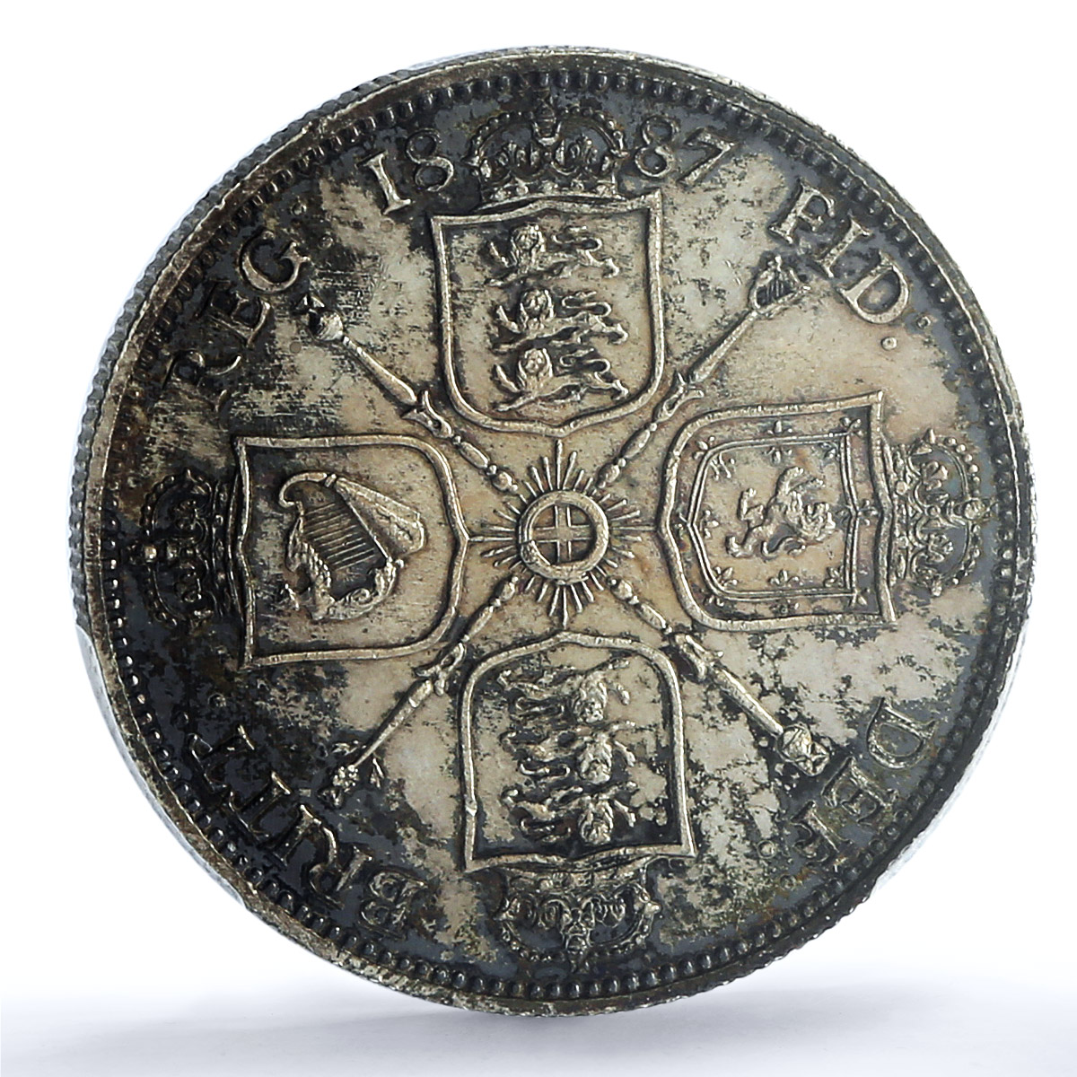 Great Britain 1 florin Regular Coinage Queen Victoria AU PCGS silver coin 1887 Great Britain 1 florin Regular Coinage Queen Victoria AU PCGS silver coin 1887
