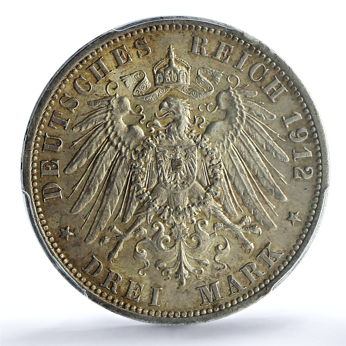 Germany Prussia 3 mark Regular Coinage Wilhelm II AU55 PCGS silver coin 1912 Germany Prussia 3 mark Regular Coinage Wilhelm II AU55 PCGS silver coin 1912