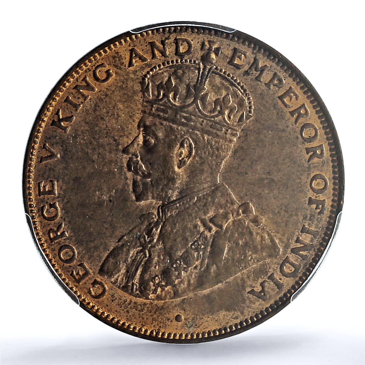 China Hong Kong 1 cent George V Coinage Large Type MS62 PCGS bronze coin 1925 China Hong Kong 1 cent George V Coinage Large Type MS62 PCGS bronze coin 1925