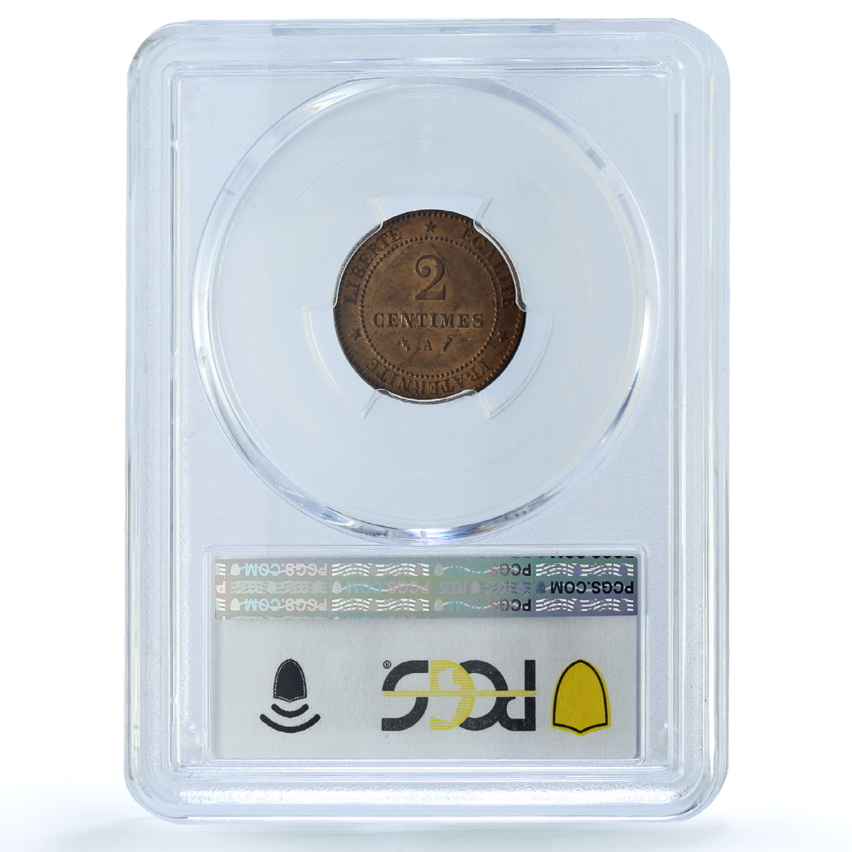 France 2 centimes Republic Coinage Laureate Head KM-827 MS64 PCGS coin 1885 France 2 centimes Republic Coinage Laureate Head KM-827 MS64 PCGS coin 1885