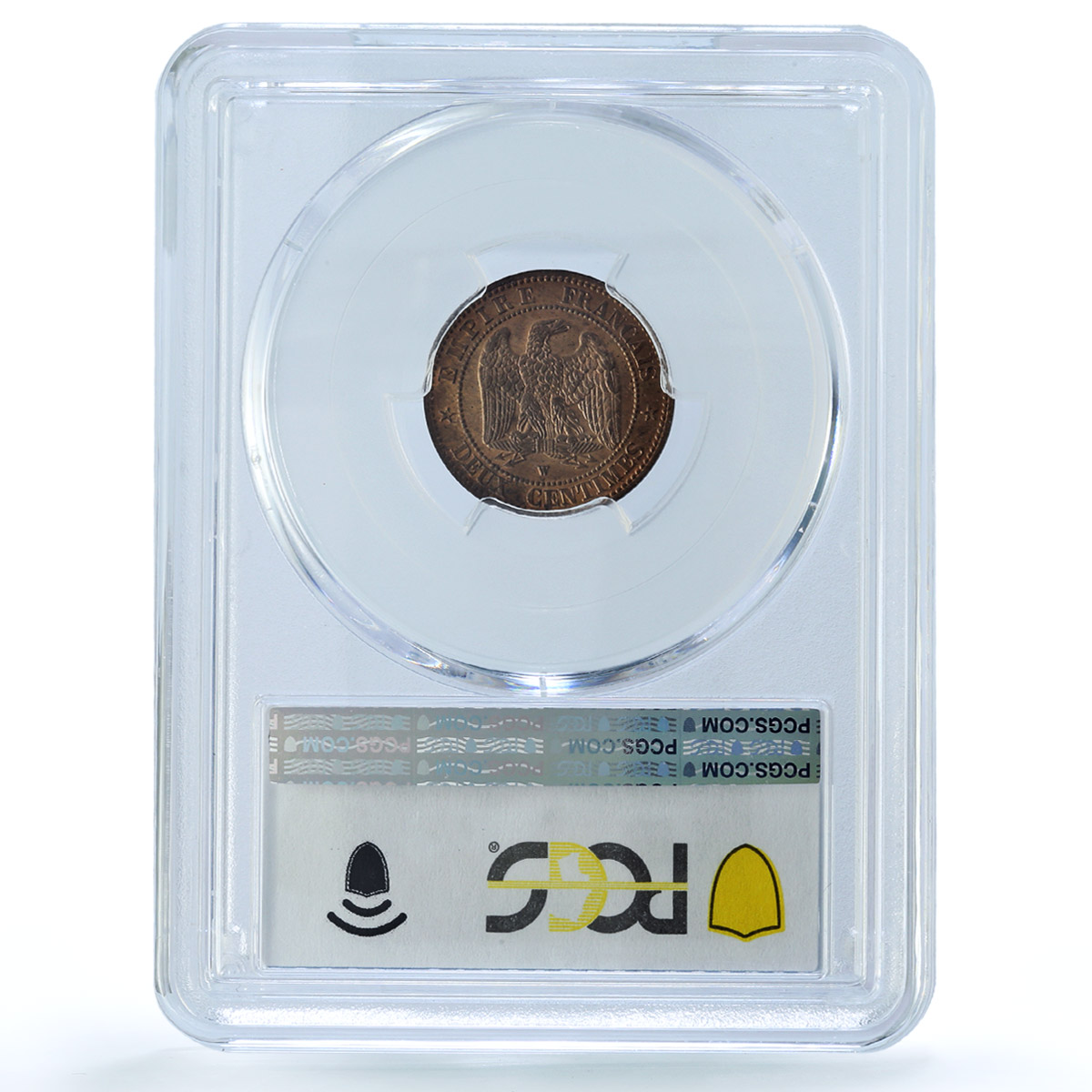 France 2 centimes Napoleon III Coinage Eagle KM-776 MS64 PCGS bronze coin 1857 France 2 centimes Napoleon III Coinage Eagle KM-776 MS64 PCGS bronze coin 1857