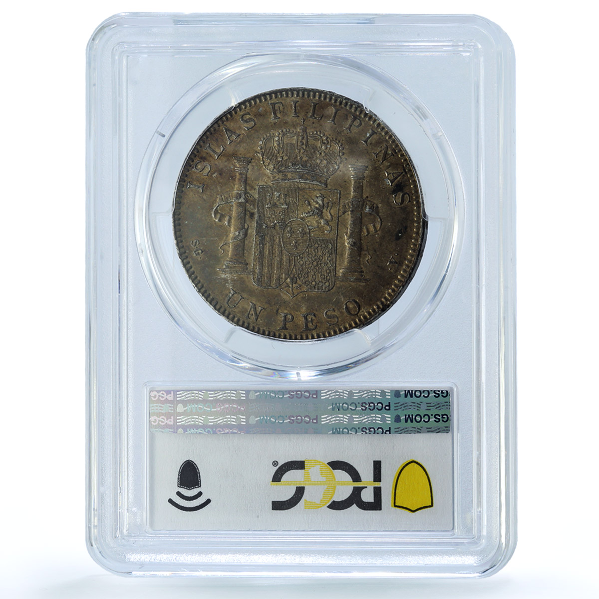 Philippines 1 peso Spanish Coinage Child Alfonso XIII AU55 PCGS silver coin 1897 Philippines 1 peso Spanish Coinage Child Alfonso XIII AU55 PCGS silver coin 1897