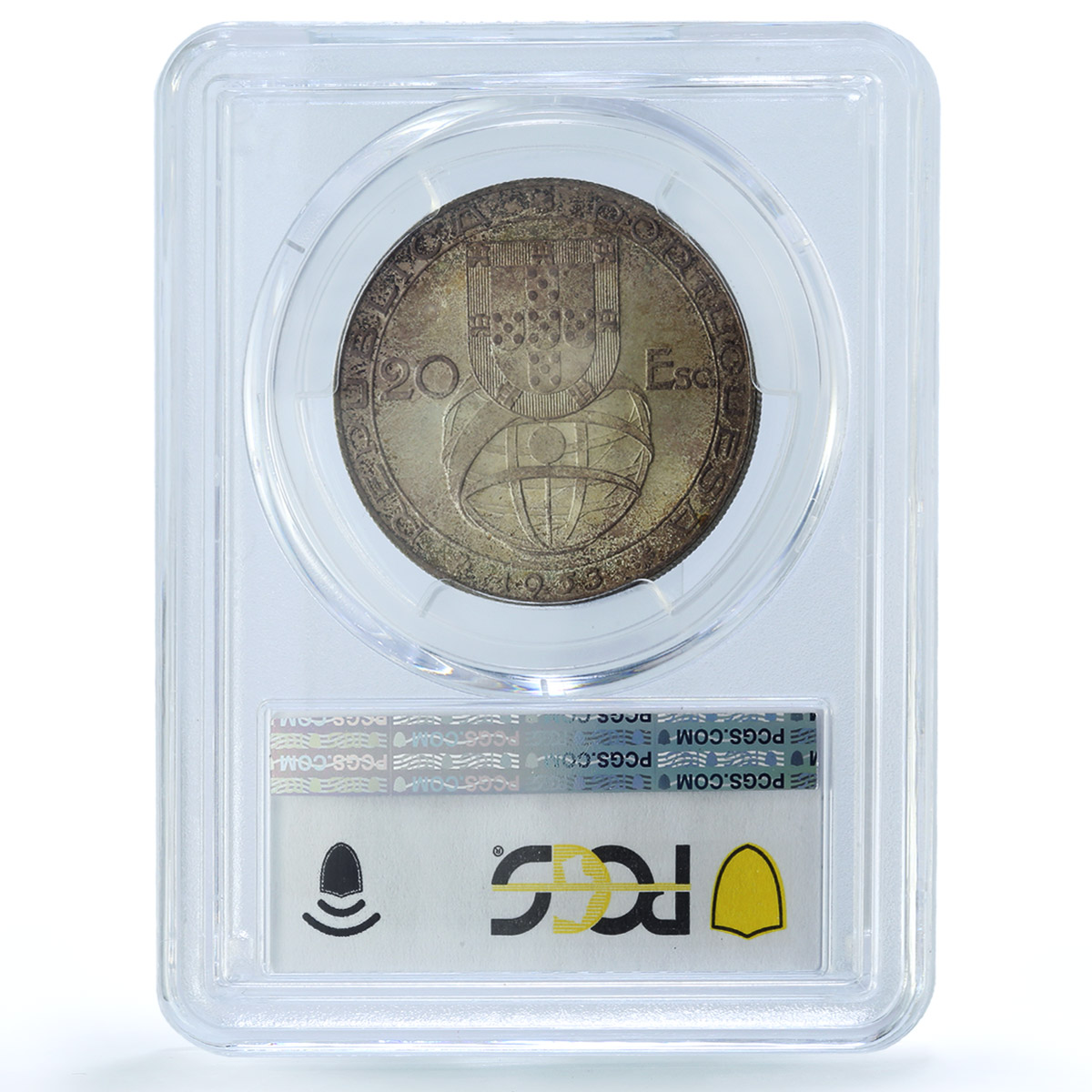 Portugal 20 escudos Financial Renewal Seated Figure MS64 PCGS silver coin 1953 Portugal 20 escudos Financial Renewal Seated Figure MS64 PCGS silver coin 1953
