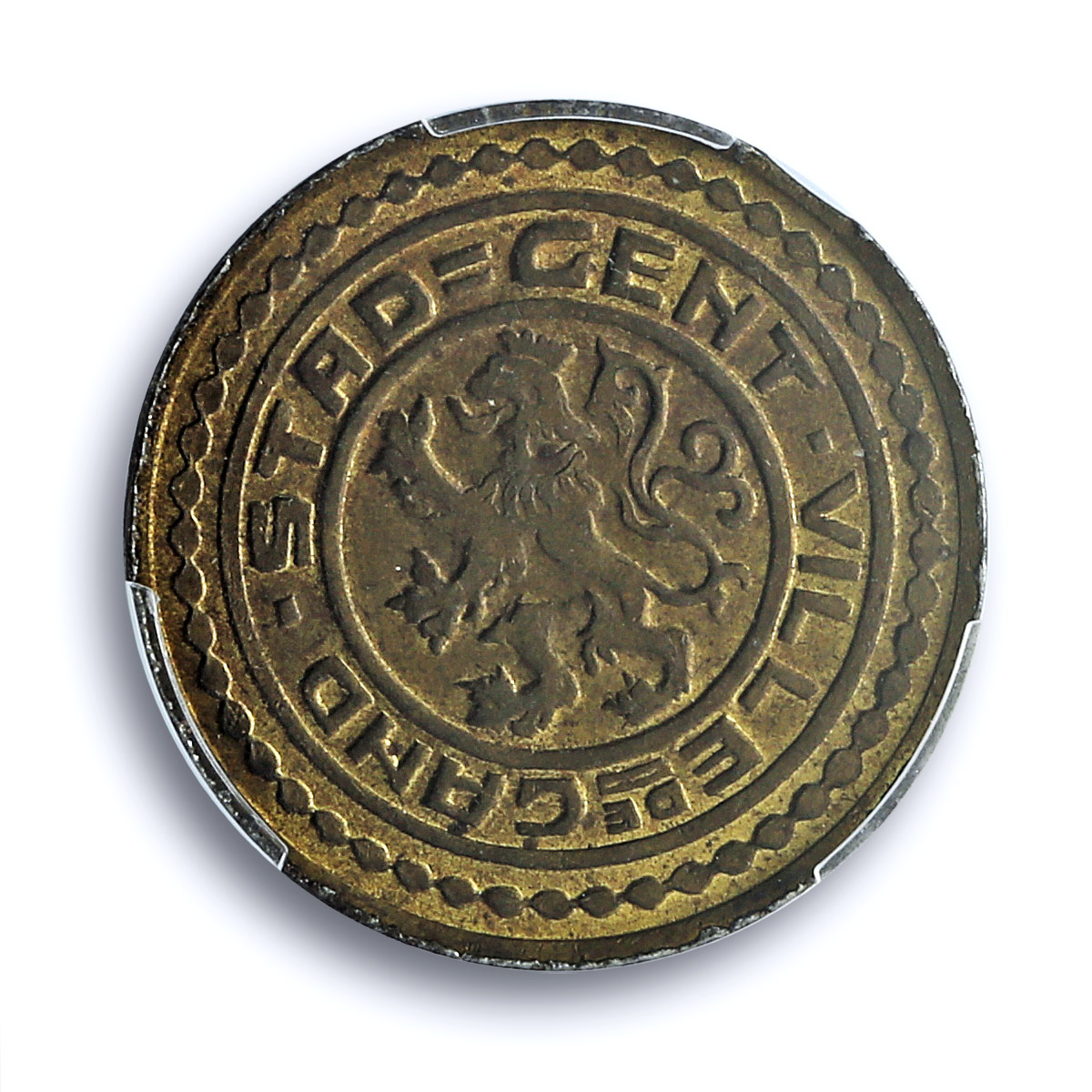 Belgium Ghent 1 franken German Occupation Coinage KM-Tn2 MS64 PCGS coin 1915 Belgium Ghent 1 franken German Occupation Coinage KM-Tn2 MS64 PCGS coin 1915