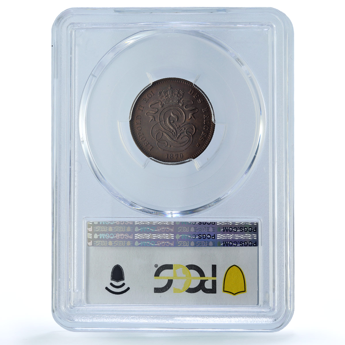 Belgium 2 cents Leopold II Coinage Lion Arms French Legend MS64 PCGS coin 1870 Belgium 2 cents Leopold II Coinage Lion Arms French Legend MS64 PCGS coin 1870
