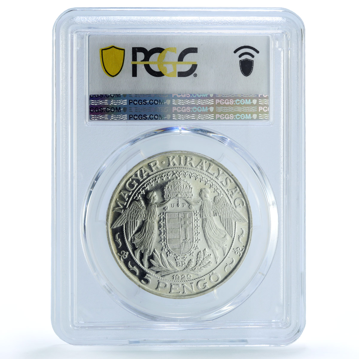Hungary 5 pengo Saint Ladislav on Horseback RESTRIKE PR66 PCGS silver coin 1929 Hungary 5 pengo Saint Ladislav on Horseback RESTRIKE PR66 PCGS silver coin 1929