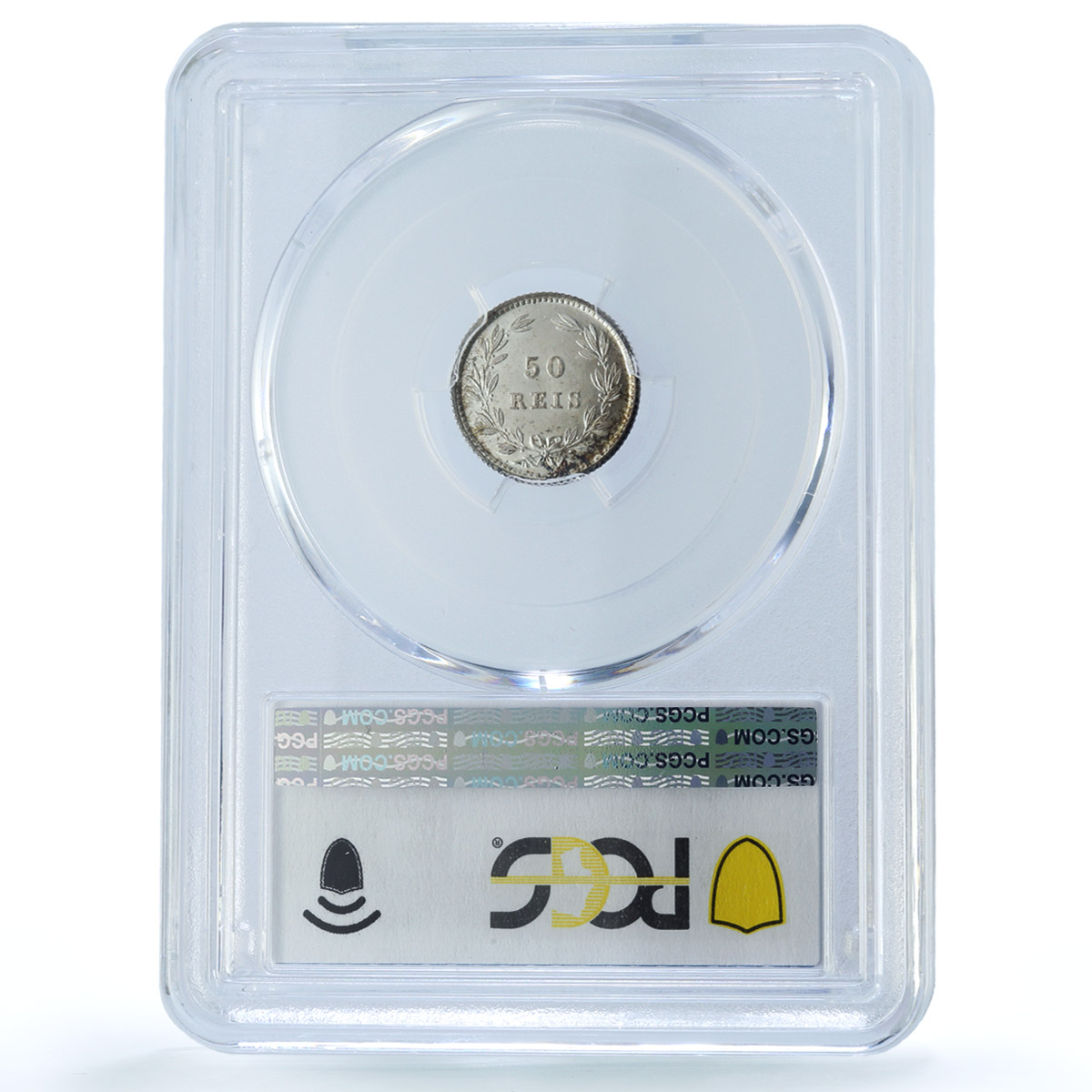 Portugal 50 reis King Luiz Luis I Coinage KM-506 MS65 PCGS silver coin 1874 Portugal 50 reis King Luiz Luis I Coinage KM-506 MS65 PCGS silver coin 1874