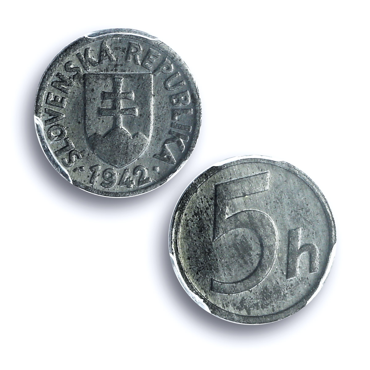 Slovakia 5 halierov Regular Coinage Coat of Arms KM-8 MS64 PCGS zinc coin 1942 Slovakia 5 halierov Regular Coinage Coat of Arms KM-8 MS64 PCGS zinc coin 1942
