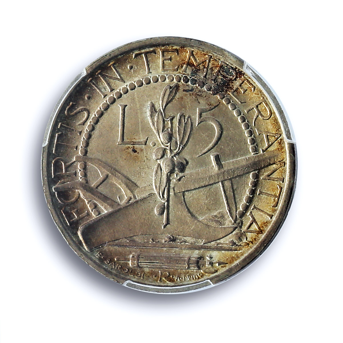 San Marino 5 lire Republic Coinage Liberty Head KM-9 MS64 PCGS silver coin 1937 San Marino 5 lire Republic Coinage Liberty Head KM-9 MS64 PCGS silver coin 1937