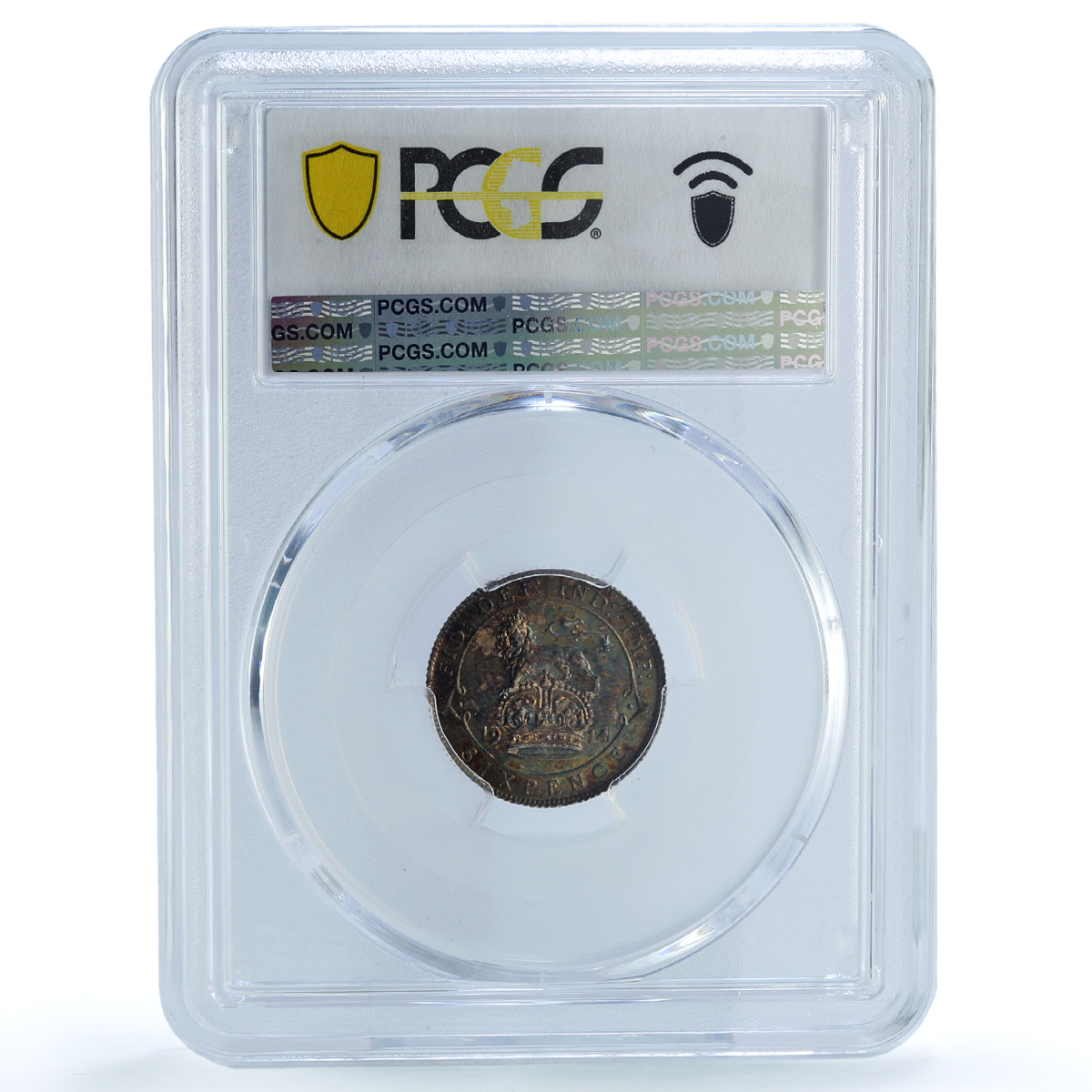 Great Britain 6 pence Regular Coinage George V KM-815 MS64 PCGS silver coin 1914