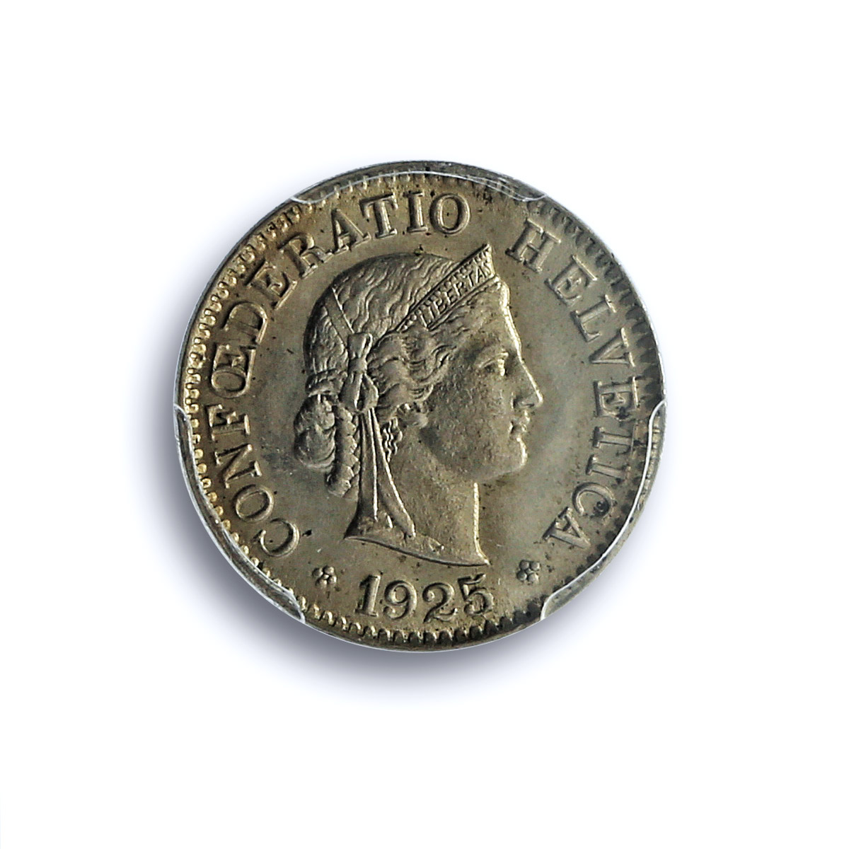 Switzerland 5 rappen Regular Coinage Libertas KM-26 MS63 PCGS CuNi coin 1925 Switzerland 5 rappen Regular Coinage Libertas KM-26 MS63 PCGS CuNi coin 1925