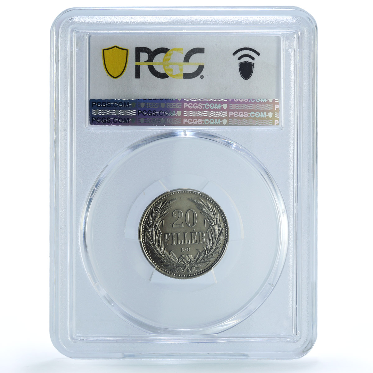 Hungary 20 filler Francis Joseph I Coinage KM-483 MS65 PCGS nickel coin 1893 Hungary 20 filler Francis Joseph I Coinage KM-483 MS65 PCGS nickel coin 1893