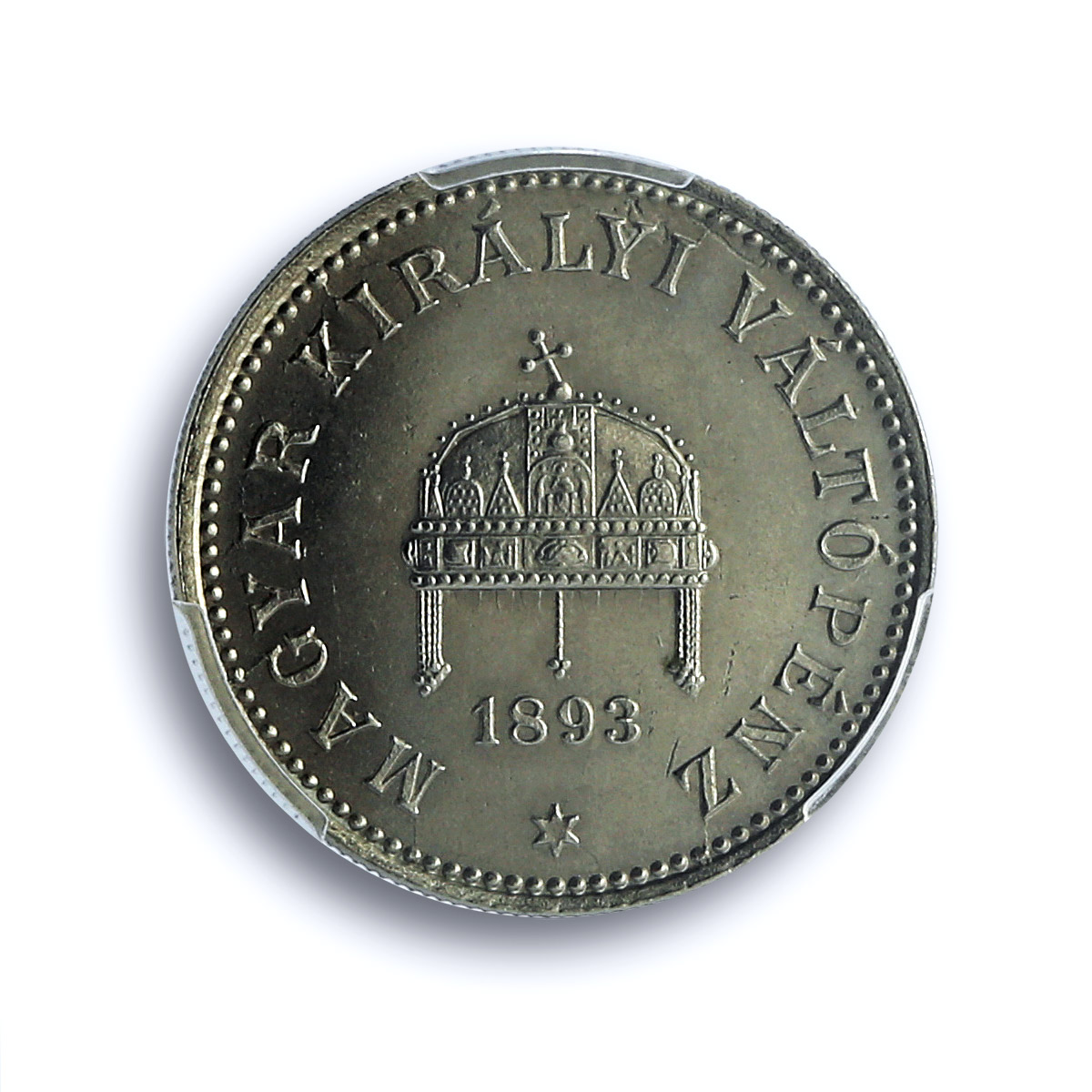 Hungary 20 filler Francis Joseph I Coinage KM-483 MS65 PCGS nickel coin 1893 Hungary 20 filler Francis Joseph I Coinage KM-483 MS65 PCGS nickel coin 1893