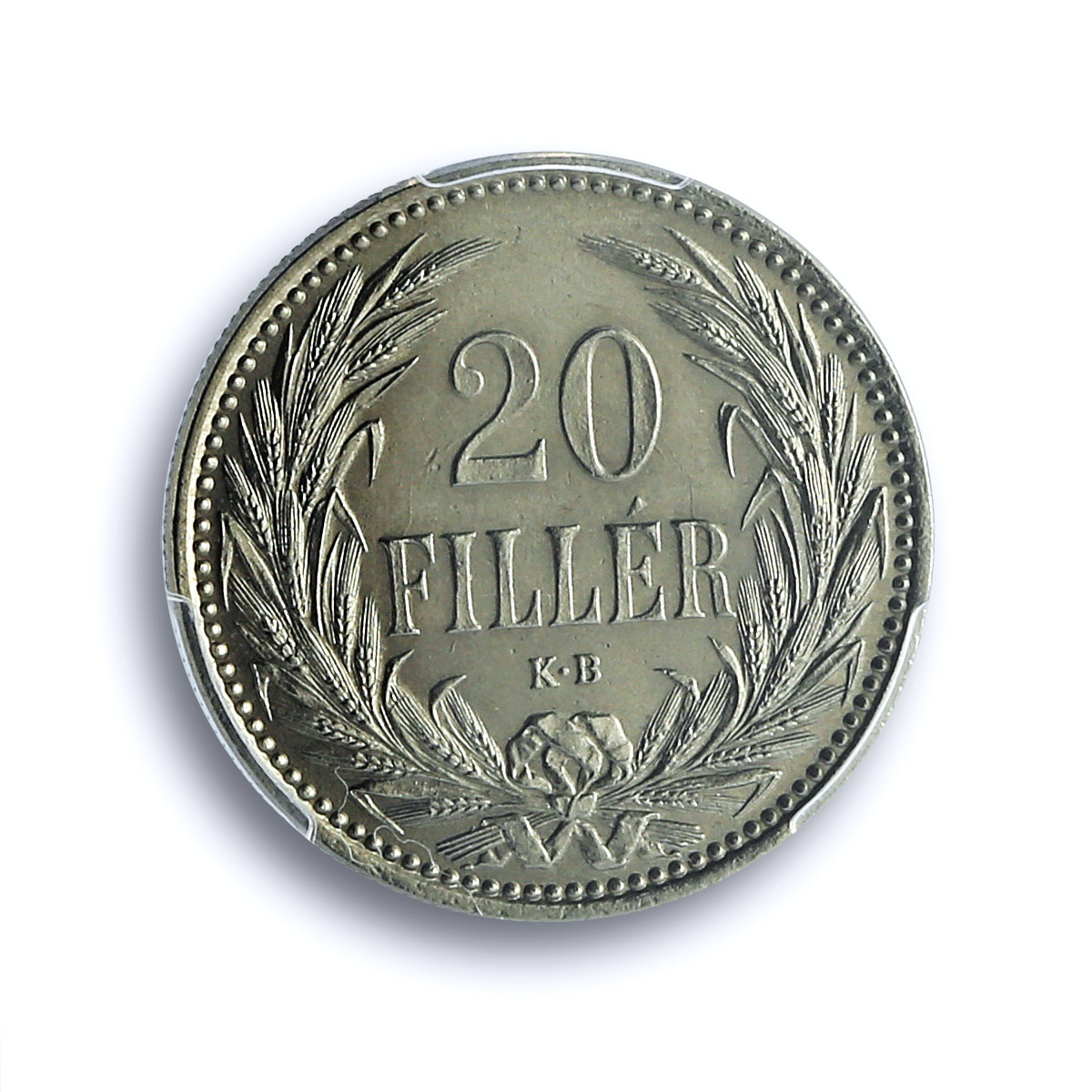 Hungary 20 filler Francis Joseph I Coinage KM-483 MS65 PCGS nickel coin 1893 Hungary 20 filler Francis Joseph I Coinage KM-483 MS65 PCGS nickel coin 1893
