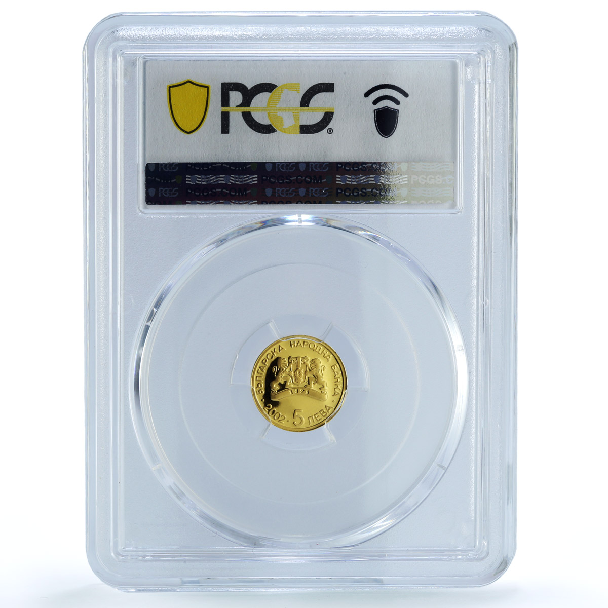 Bulgaria 5 leva Athens Olympic Games Pierre Coubertin PR70 PCGS gold coin 2002 Bulgaria 5 leva Athens Olympic Games Pierre Coubertin PR70 PCGS gold coin 2002