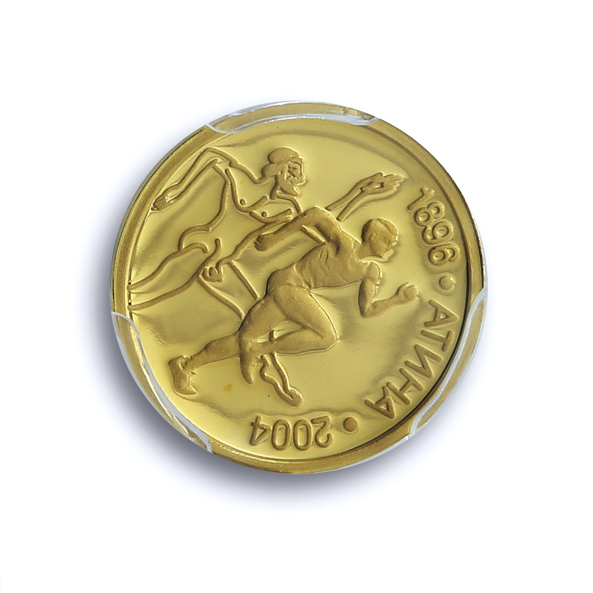 Bulgaria 5 leva Athens Olympic Games Running PR69 PCGS gold coin 2002 Bulgaria 5 leva Athens Olympic Games Running PR69 PCGS gold coin 2002