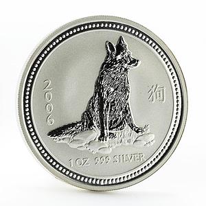 Australia 1 dollars Year of the Dog Lunar Series I silver coin 1oz 2006