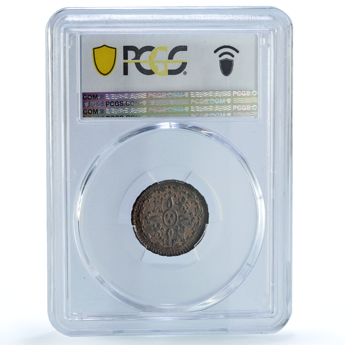 Spain 2 maravedis Fernando Ferdinand VII KM-487 MS63 PCGS copper coin 1828