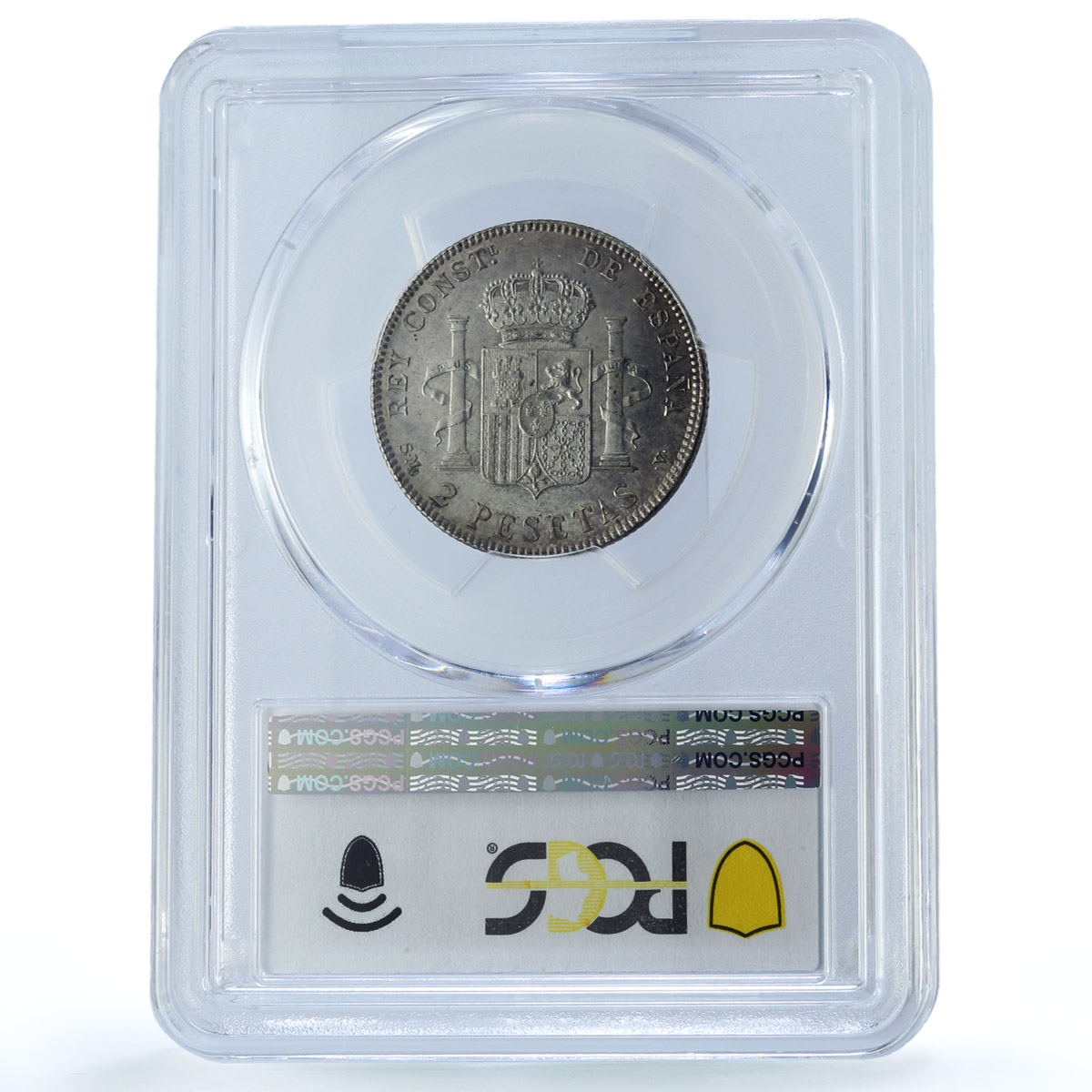 Spain 2 pesetas Regular Coinage Alfonso XIII KM-725 MS61 PCGS silver coin 1905 Spain 2 pesetas Regular Coinage Alfonso XIII KM-725 MS61 PCGS silver coin 1905