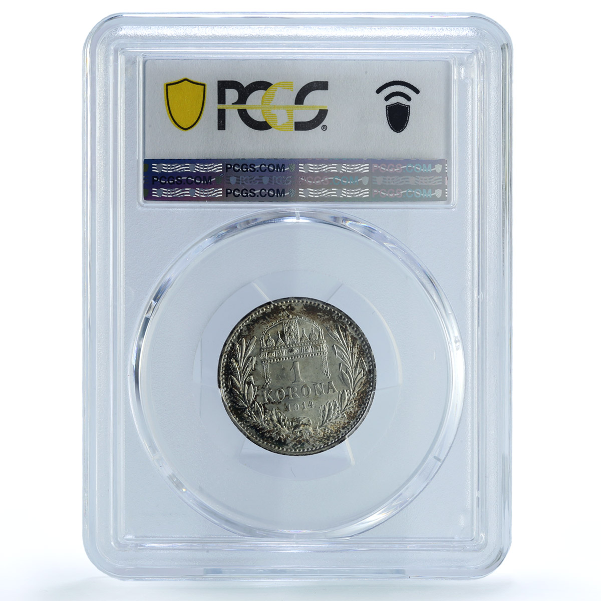 Hungary 1 korona Crown Josef Franz I Coinage KM-492 MS63 PCGS silver coin 1914 Hungary 1 korona Crown Josef Franz I Coinage KM-492 MS63 PCGS silver coin 1914