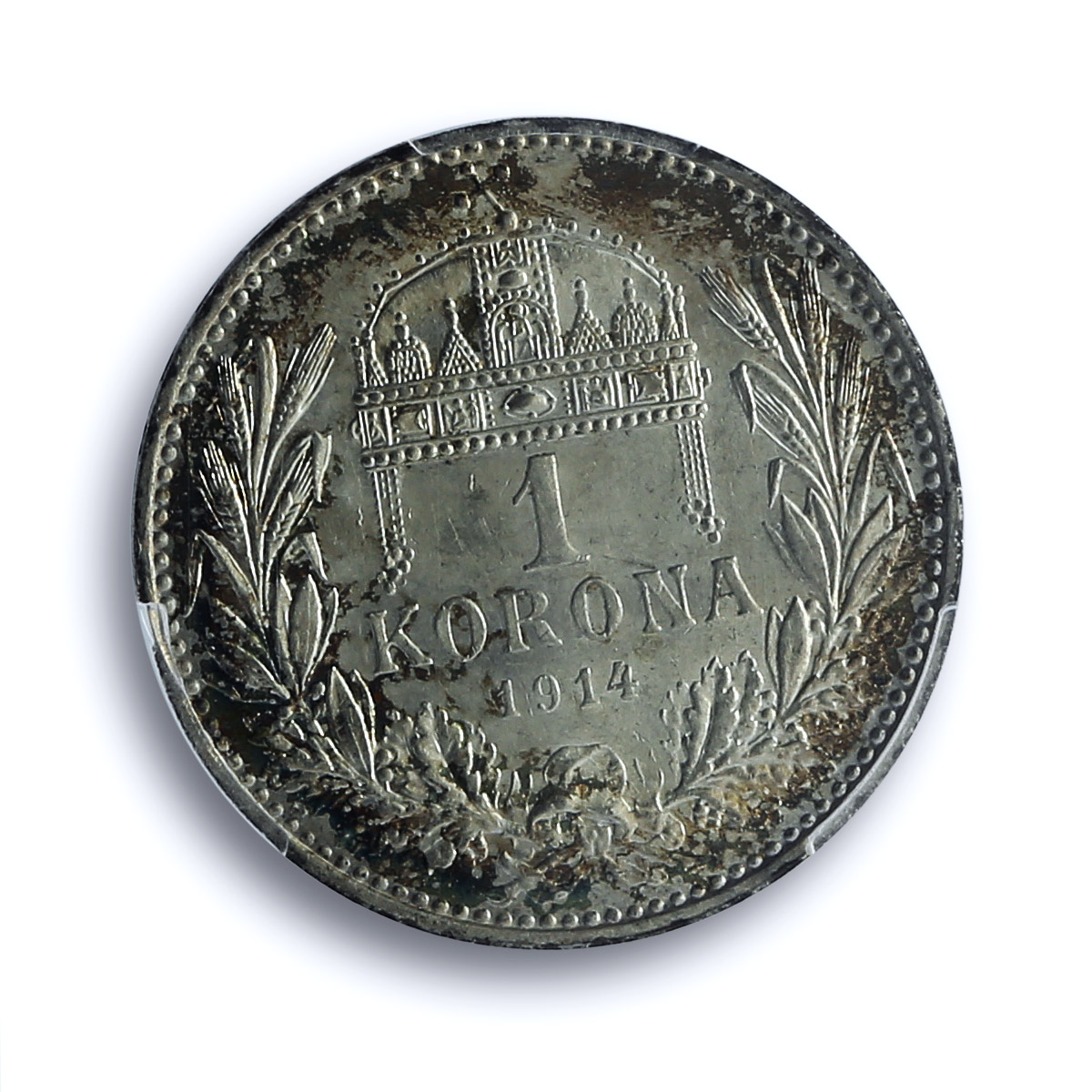 Hungary 1 korona Crown Josef Franz I Coinage KM-492 MS63 PCGS silver coin 1914 Hungary 1 korona Crown Josef Franz I Coinage KM-492 MS63 PCGS silver coin 1914