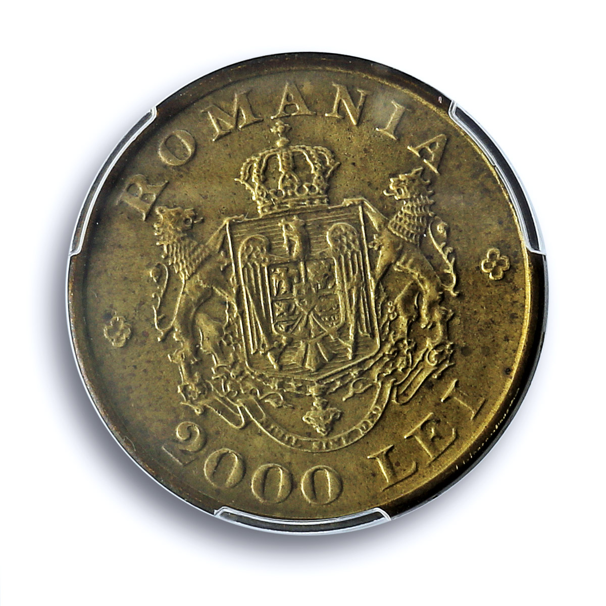 Romania 2000 lei Regular Coinage Mihai I KM-69 UNC PCGS NiBrass coin 1946 Romania 2000 lei Regular Coinage Mihai I KM-69 UNC PCGS NiBrass coin 1946