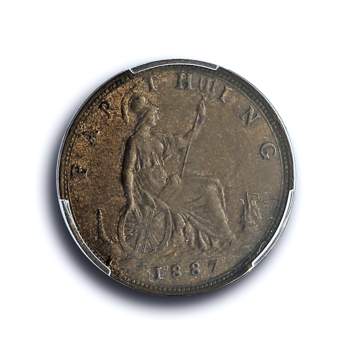 Great Britain 1 penny Regular Coinage Queen Victoria MS62 PCGS bronze coin 1887
