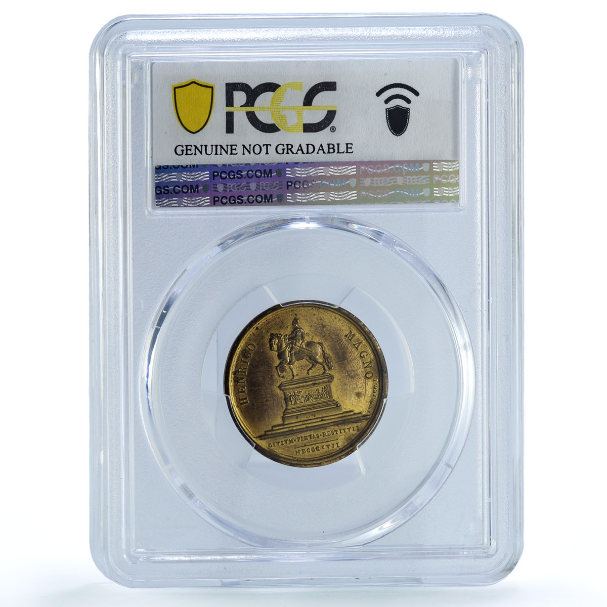 France Henri IV Statue Restoration Horseman Horse Rider PCGS bronze medal 1817 France Henri IV Statue Restoration Horseman Horse Rider PCGS bronze medal 1817