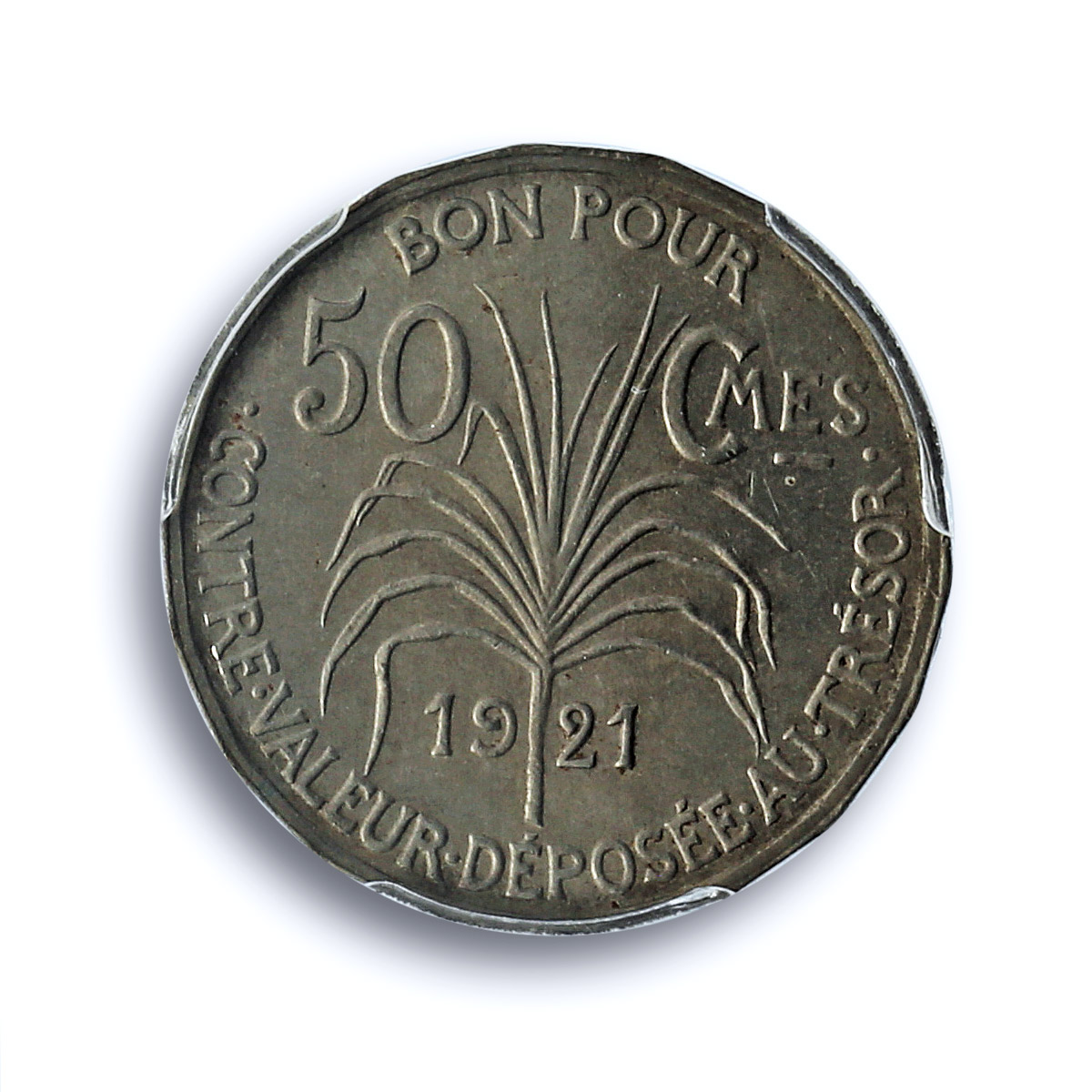 France Guadeloupe 50 centimes Colonial Coinage Arawak Man MS63 PCGS Ni coin 1921 France Guadeloupe 50 centimes Colonial Coinage Arawak Man MS63 PCGS Ni coin 1921