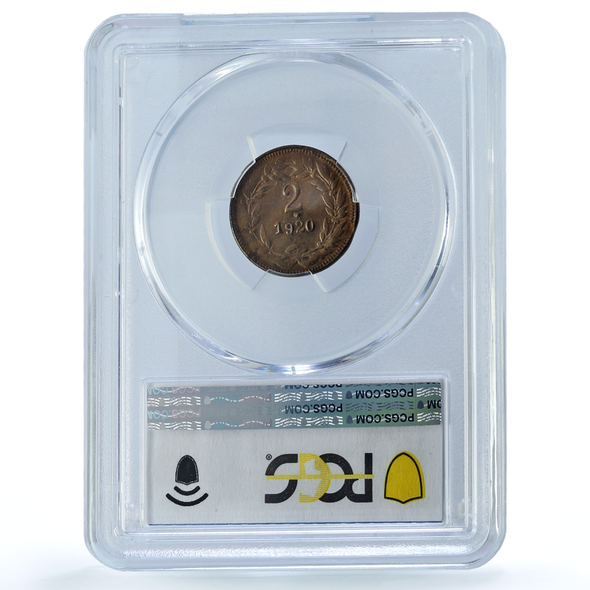 Honduras 2 centavos Republic Coinage With Dot KM-71 PCGS bronze coin 1920 Honduras 2 centavos Republic Coinage With Dot KM-71 PCGS bronze coin 1920