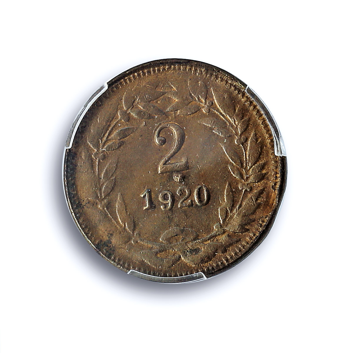 Honduras 2 centavos Republic Coinage With Dot KM-71 PCGS bronze coin 1920 Honduras 2 centavos Republic Coinage With Dot KM-71 PCGS bronze coin 1920