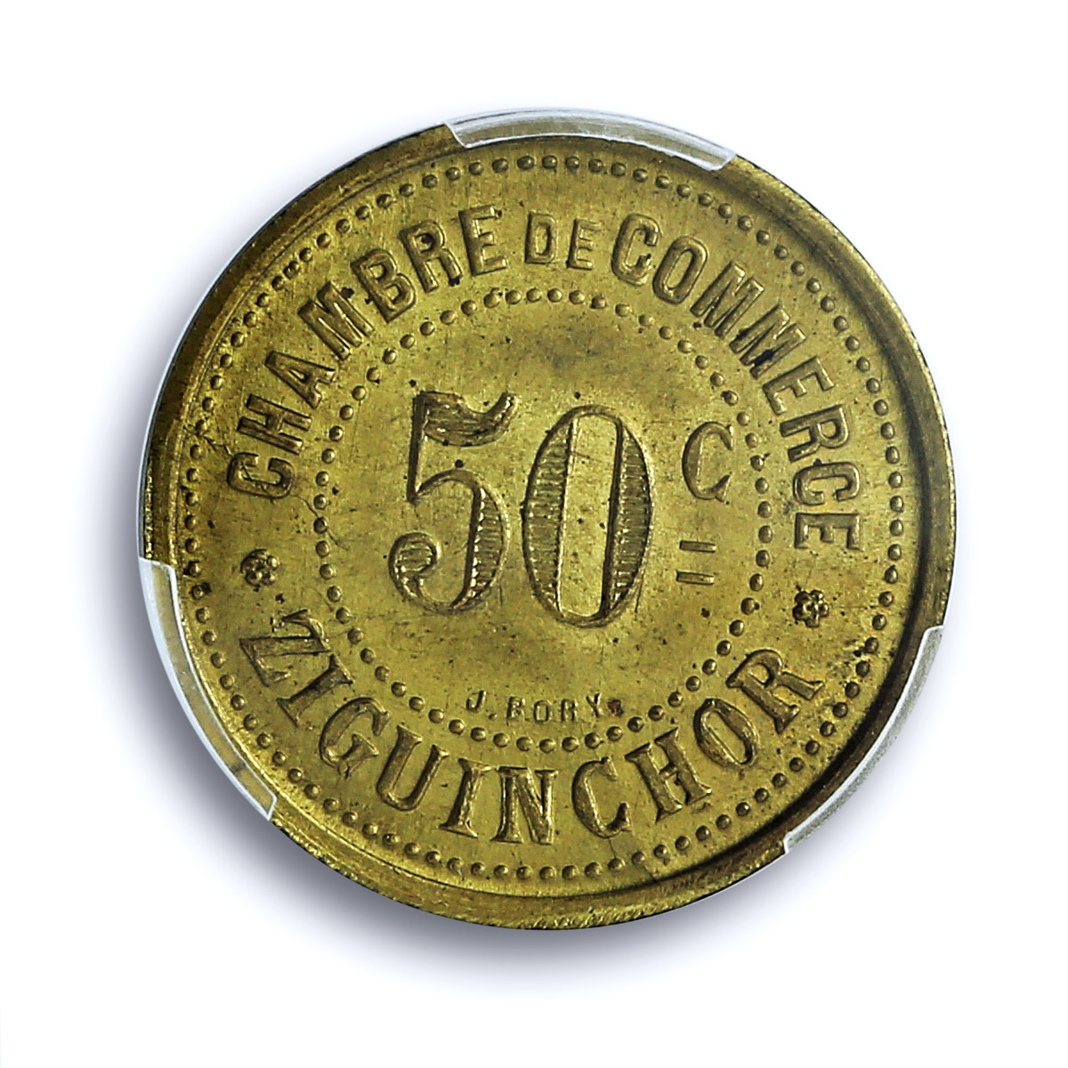 Senegal 50 centimes Ziguinchor Coinage Palm Tree MS64 PCGS brass coin 1921 Senegal 50 centimes Ziguinchor Coinage Palm Tree MS64 PCGS brass coin 1921