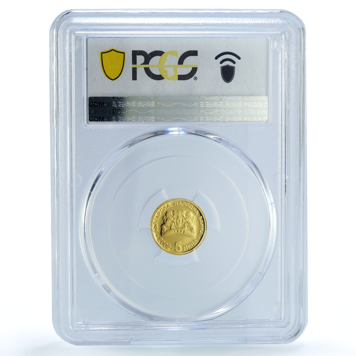 Bulgaria 5 leva Athens Olympic Games Archery PR69 PCGS gold coin 2002 Bulgaria 5 leva Athens Olympic Games Archery PR69 PCGS gold coin 2002