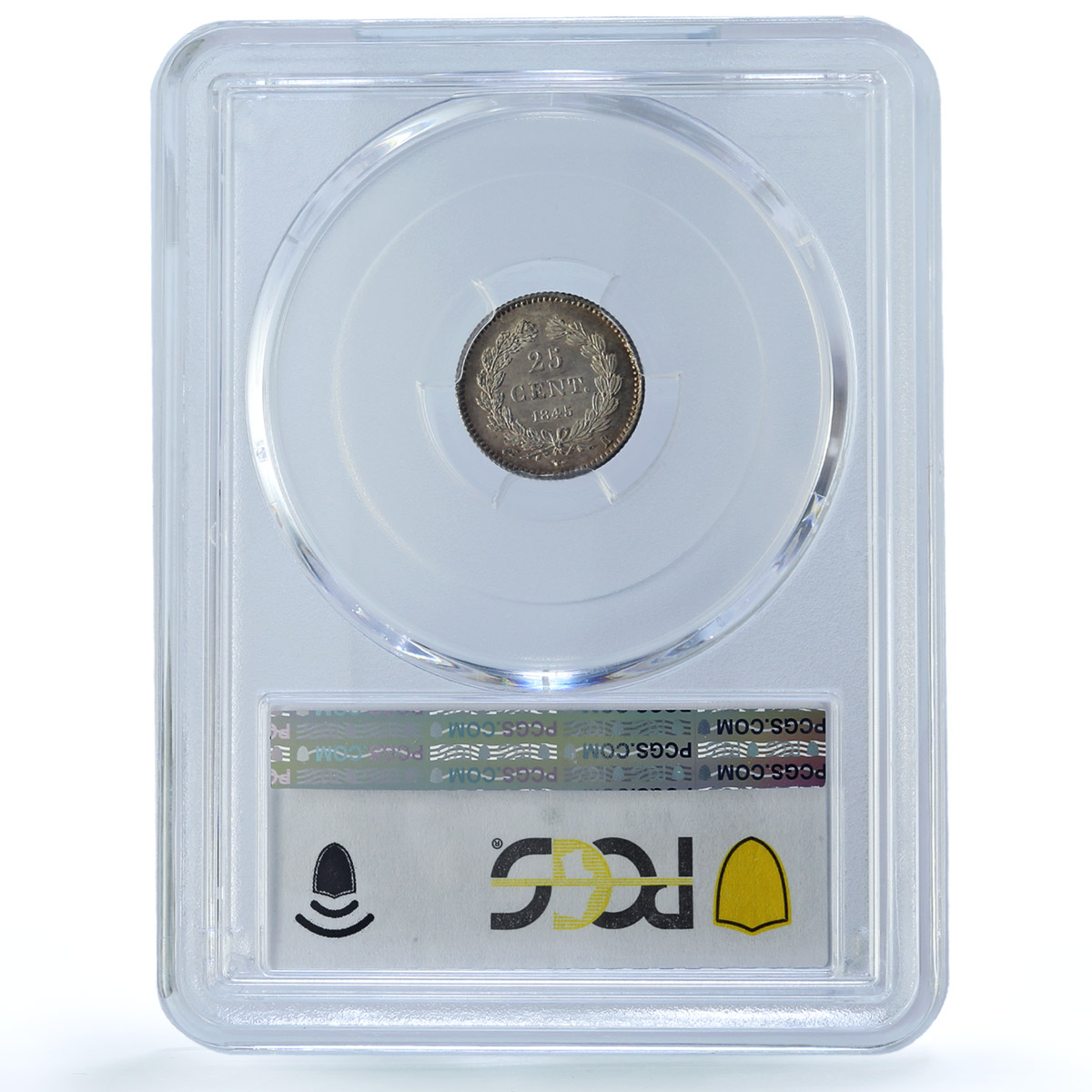 France 25 cents Regular Coinage Louis Philippe KM-755 MS63 PCGS silver coin 1845 France 25 cents Regular Coinage Louis Philippe KM-755 MS63 PCGS silver coin 1845
