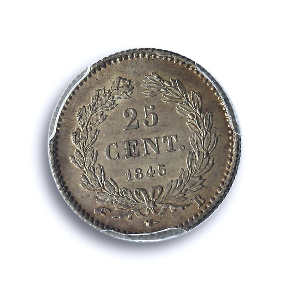 France 25 cents Regular Coinage Louis Philippe KM-755 MS63 PCGS silver coin 1845 France 25 cents Regular Coinage Louis Philippe KM-755 MS63 PCGS silver coin 1845